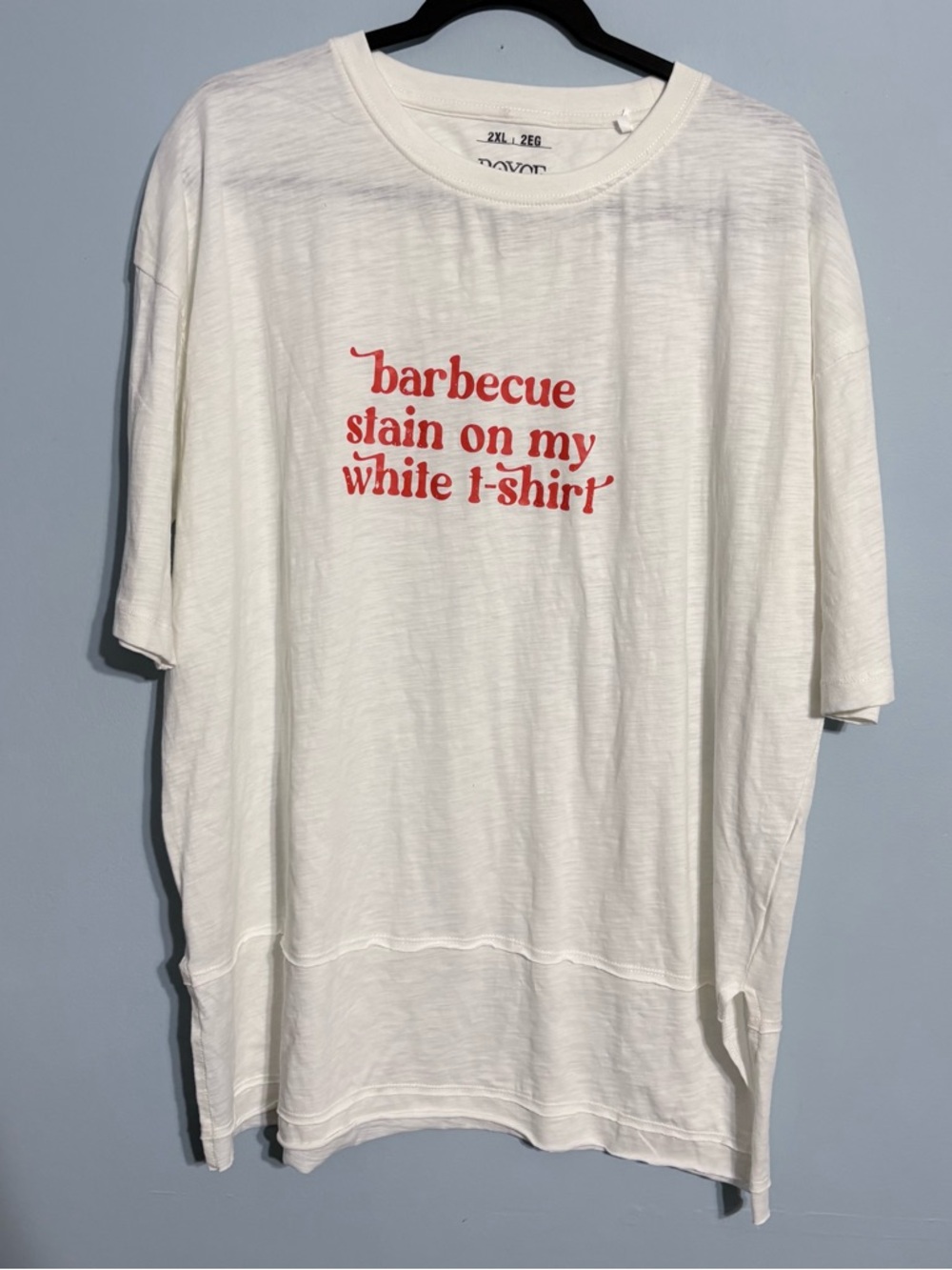 Royce 2xl White Graphic Tee Americana bbq stain